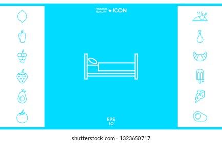 Bed line icon. Graphic elements for your design