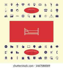 Bed line icon. Graphic elements for your design