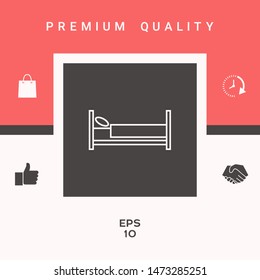 Bed line icon. Graphic elements for your design