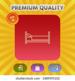 Bed line icon. Graphic elements for your design