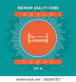 Bed line icon. Graphic elements for your design