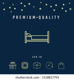 Bed line icon. Graphic elements for your design
