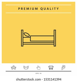 Bed line icon. Graphic elements for your design