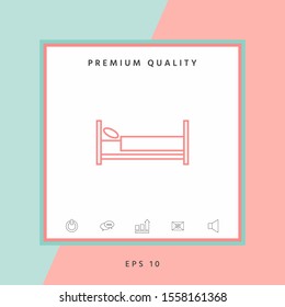 Bed line icon. Graphic elements for your design
