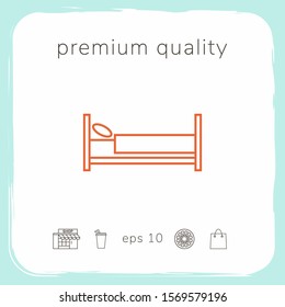Bed line icon. Graphic elements for your design