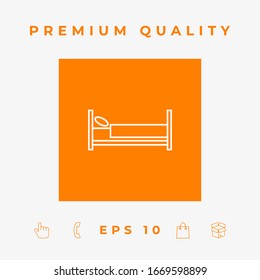 Bed line icon. Graphic elements for your design