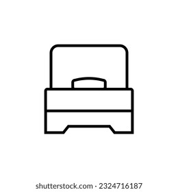 Bed line icon vector design