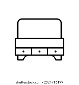 Bed line icon vector design