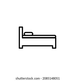 Bed Line Icon, Vector, Illustration, Logo Template. Suitable For Many Purposes.