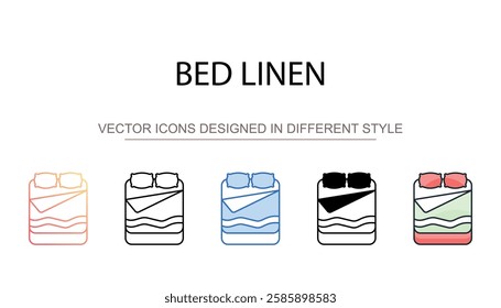 Bed Linen icon design with white background stock illustration