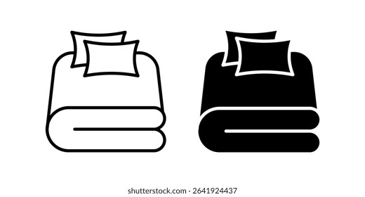 Bed linen Icon set. Symbol isolated on white background. vector illustration.