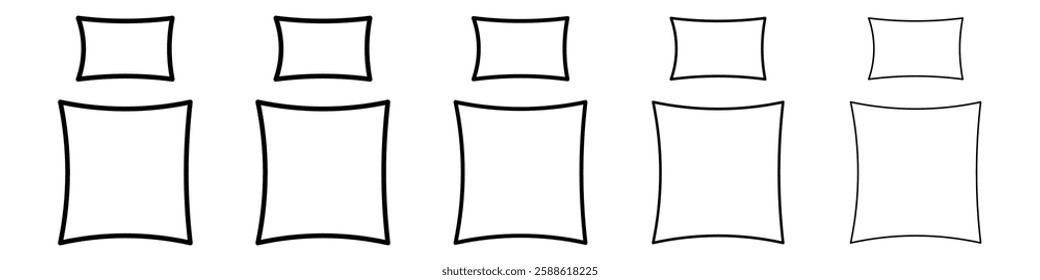 Bed linen icon Vector logo sign
