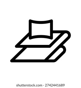 Bed Linen Icon Vector Symbol Design Illustration