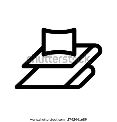 Bed Linen Icon Vector Symbol Design Illustration