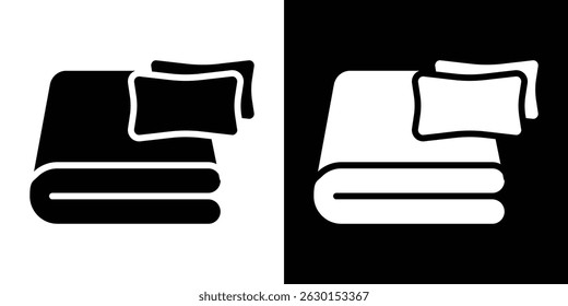 Bed linenfor banner and packaging design. Vector illustration with pillows icon concept, vector illustration