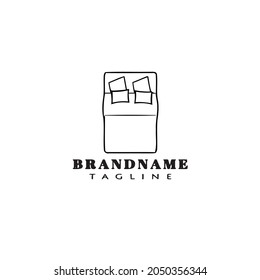 Logo-Symbol des Bettes Logo-Symbol süße Vorlage schwarz moderne einzelne Vektorgrafik