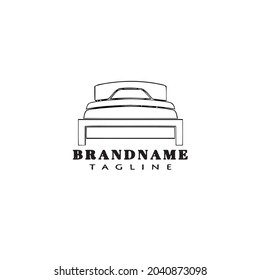 bed logo cartoon logo icon design template black modern illustration