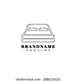 bed logo cartoon logo icon design template black modern isolated simple illustration