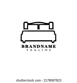 bed logo cartoon logo icon design template black modern isolated cute illustration