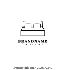 bed logo cartoon logo icon design template black modern isolated vector