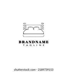 bed logo cartoon logo icon flat template black modern isolated vector illustration