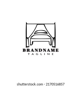 bed logo cartoon logo icon template black modern isolated vector illustration