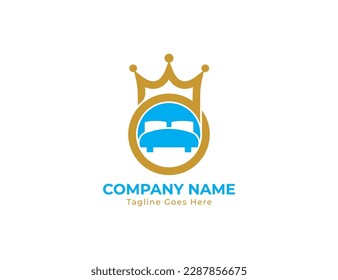 Símbolo de concepto de logotipo de cama símbolo de símbolo de elemento Diseño de elemento. Logotipo de mobiliario. Plantilla de ilustración de vector