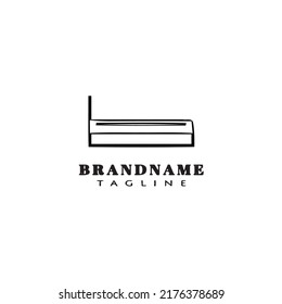 bed logo cute logo icon design template black modern isolated vector illustration
