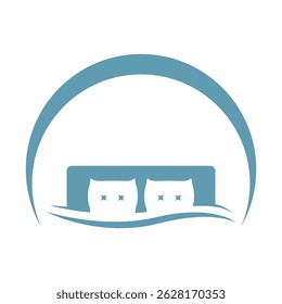 Ilustración de diseño de icono de logotipo de cama