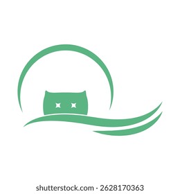 Ilustración de diseño de icono de logotipo de cama
