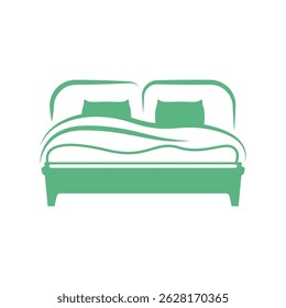 Ilustração do design do ícone do logotipo da cama