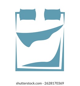 Ilustração do design do ícone do logotipo da cama
