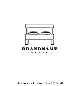bed logo logo icon design template black modern isolated vector illustration
