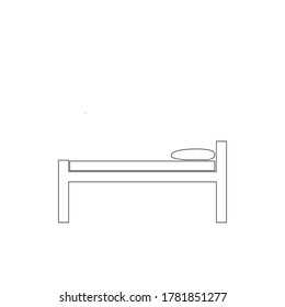 diseño de ilustración de logotipo en cama