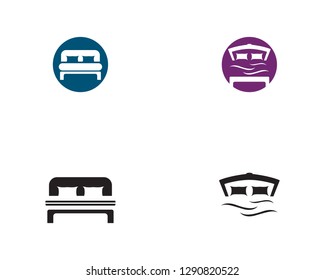 Bed logo and symbol hotel business logo