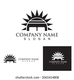 The bed logo and symbol vector