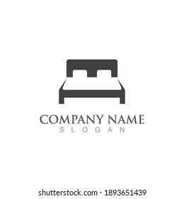 Bed logo and symbol vector image