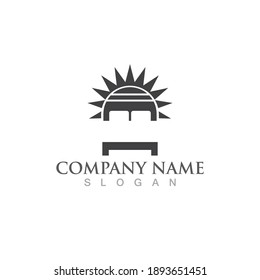 Bed logo and symbol vector image