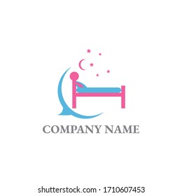 Bed logo template. Bed logo vector