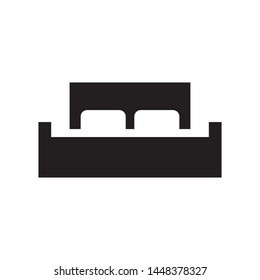 Bed logo template vector sleep icon design
