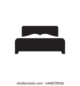 Bed logo template vector sleep icon design