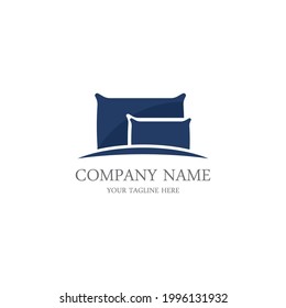 Bed logo vector illustration design template.Bed logo vector