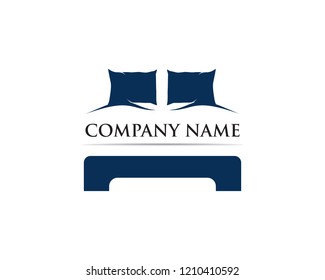 Bed logo vector template