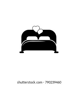 bed of lovers icon. Lovers icon. Wedding element icon. Premium quality graphic design. Signs, symbols collection icon for websites, web design, mobile, info graphics on white background