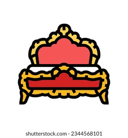 bed luxury royal color icon vector. bed luxury royal sign. isolated symbol illustration