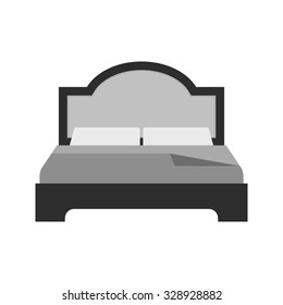 Bed, mattress, bedroom icon vector image. Can also be used for household objects. Suitable for use on web apps, mobile apps and print media.