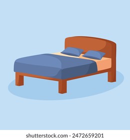 Bed Mattress Design Simple 3 D Vector