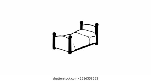 bed mattress outline design for kids printable coloring book