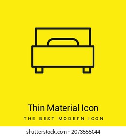 Bed minimal bright yellow material icon