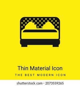 Bed minimal bright yellow material icon